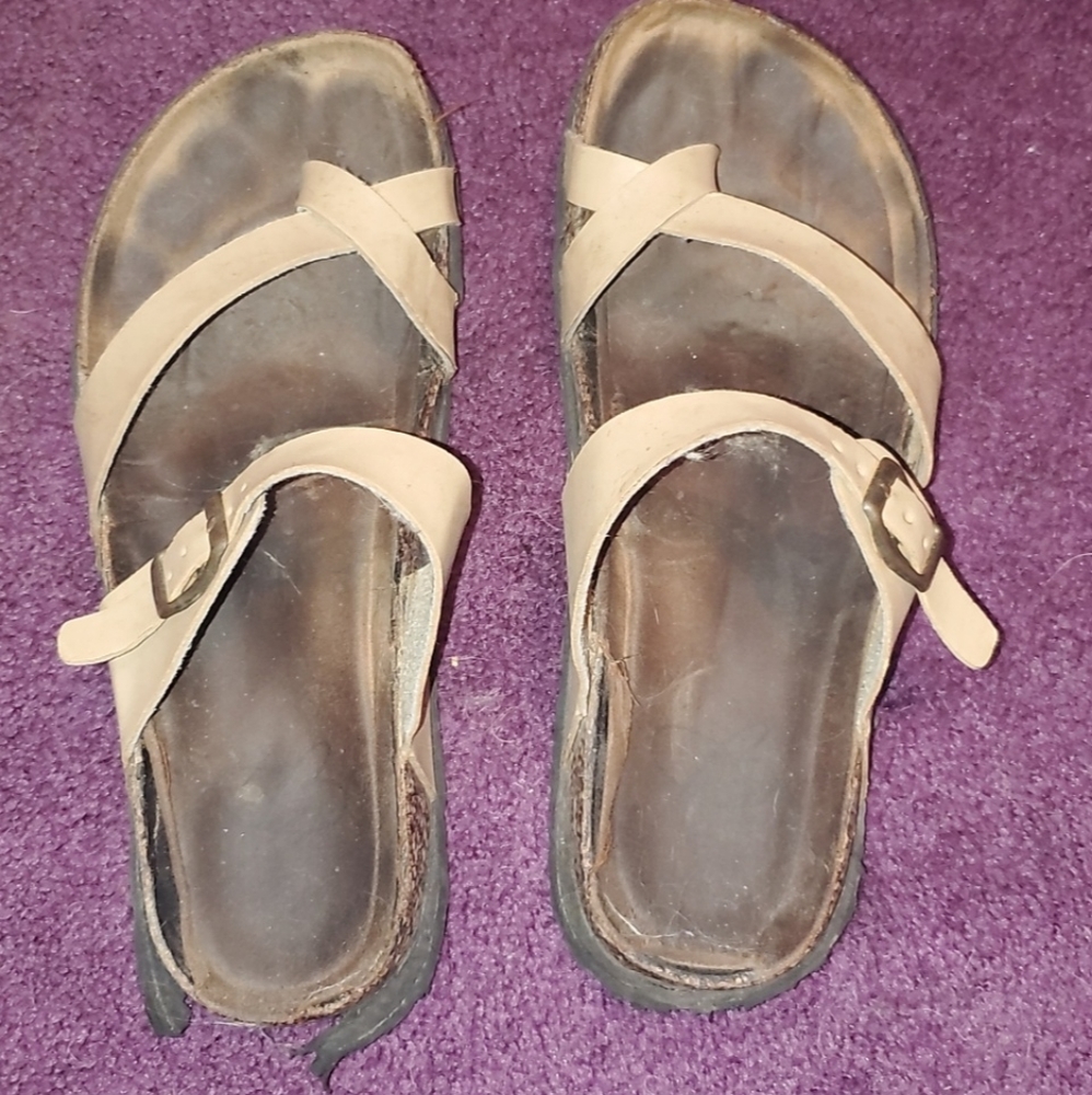 *Worn sandals**